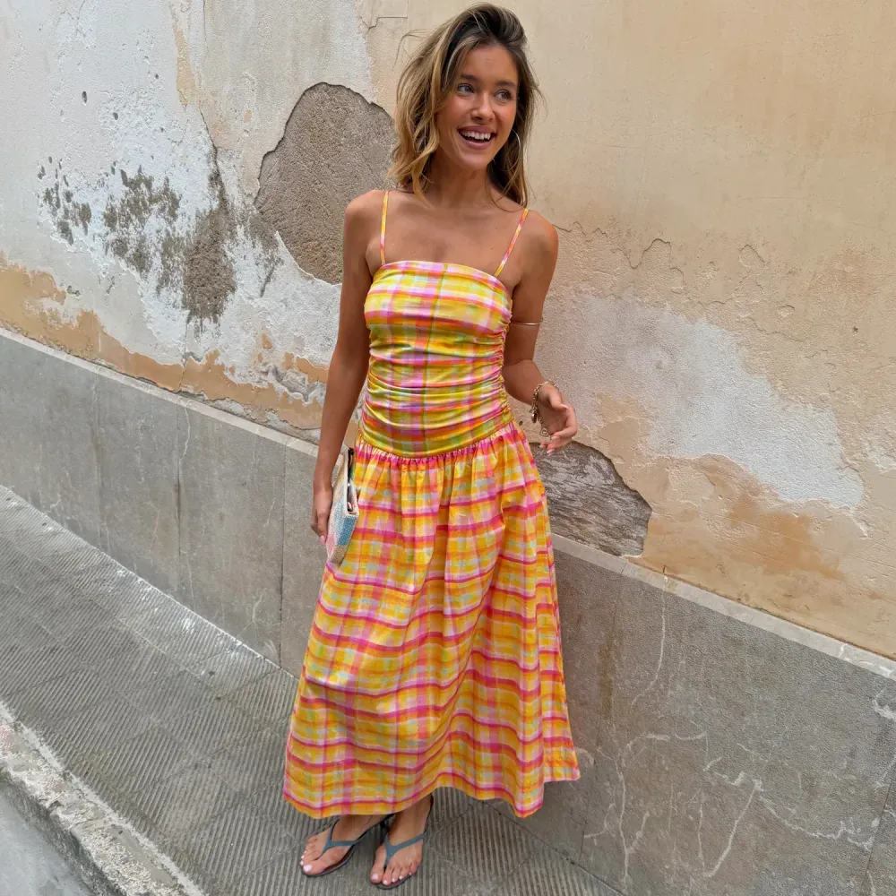Orange Jacquard Bibi Dress | Never Fully Dressed